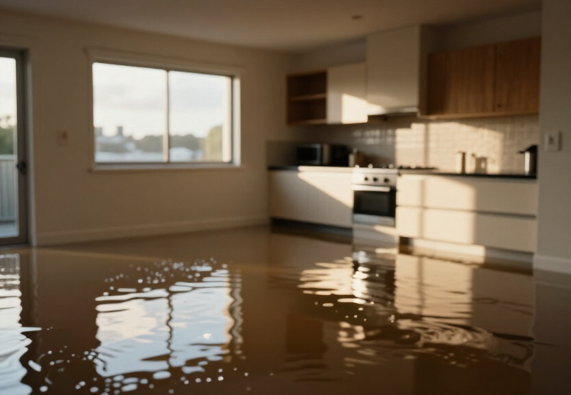 Mouldy subfloor in Paradise Beach before treatment